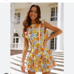 Hello Molly Floral Sundress with Ruffles